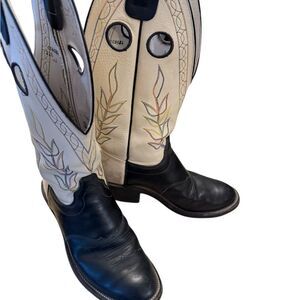 Bakers Black and Cream Ankle Boots